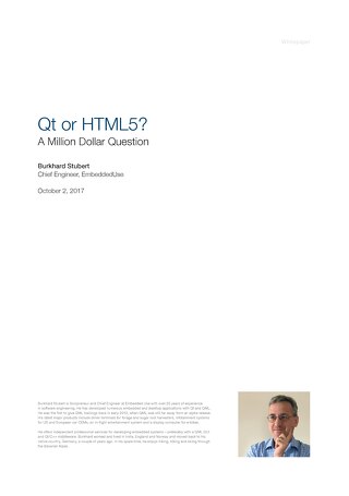 Qt vs HTML5：100万ドルを左右する問い